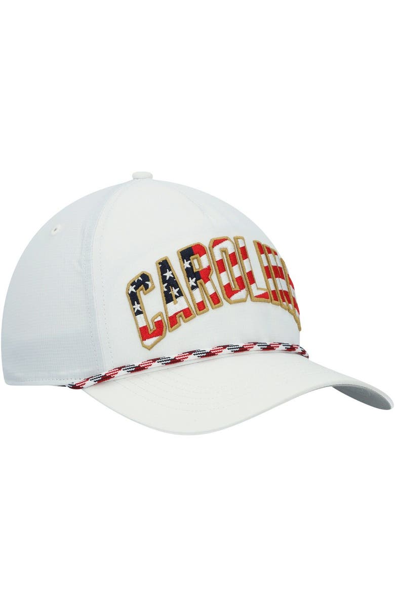 '47 Men's '47 White Carolina Panthers Hitch Stars and Stripes Trucker Adjustable Hat, Alternate, color, 