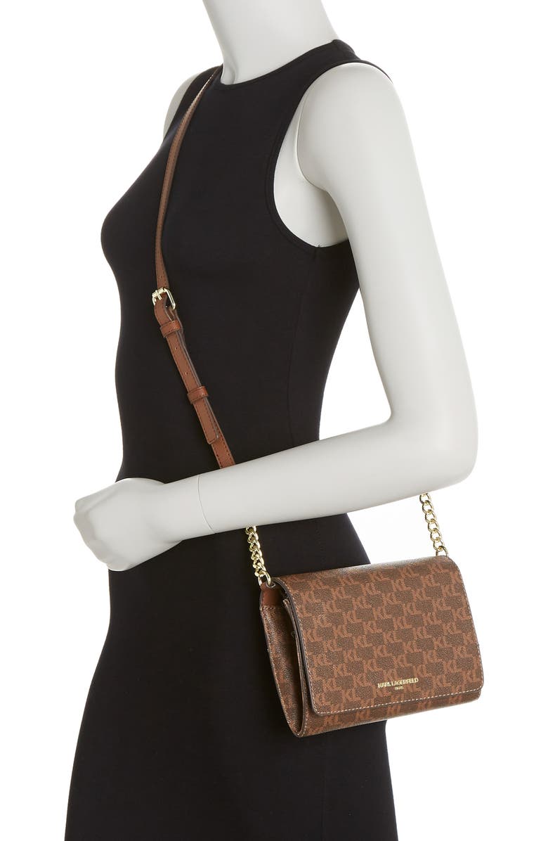 KARL LAGERFELD PARIS Connie Flap Crossbody Bag, Alternate, color,