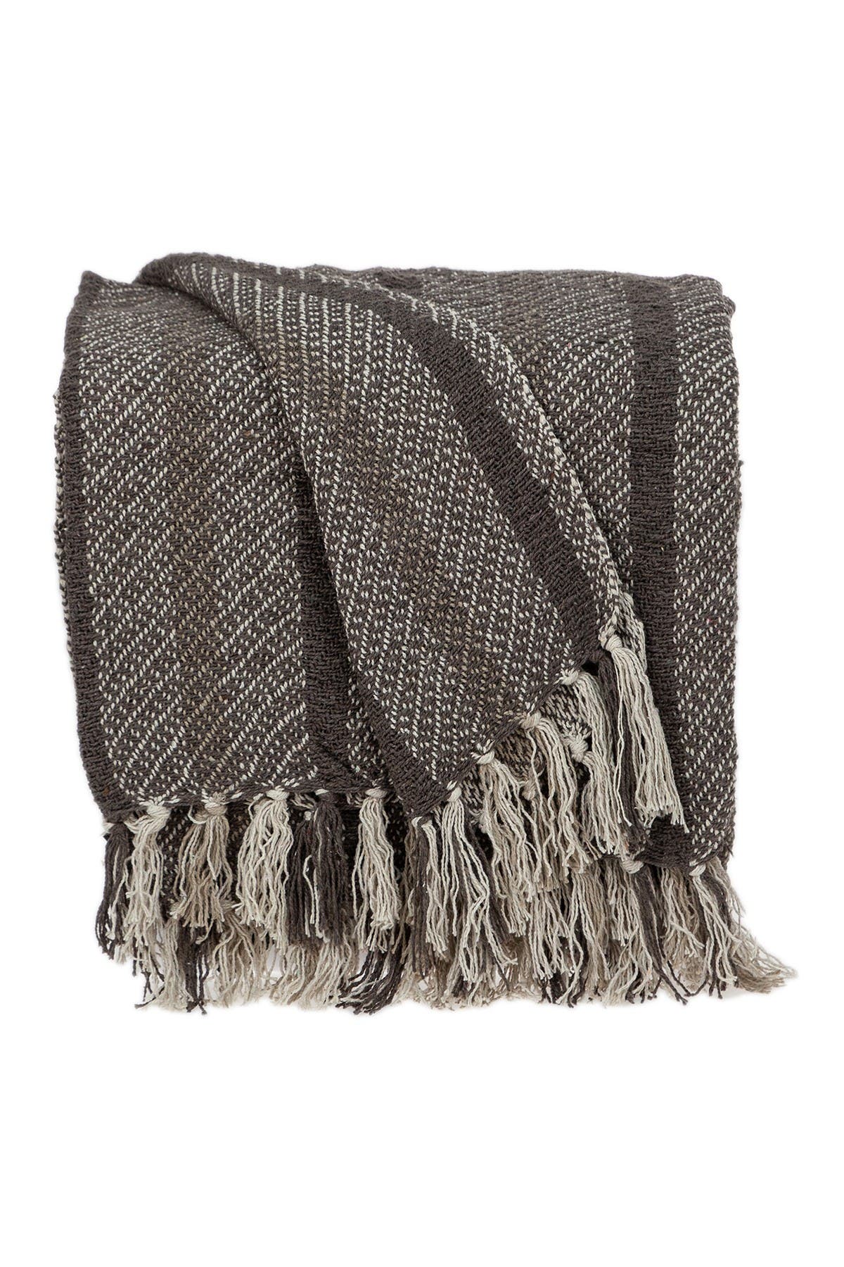 PARKLAND COLLECTION Jax Casual Brown 52" x 67" Woven Handloom Throw