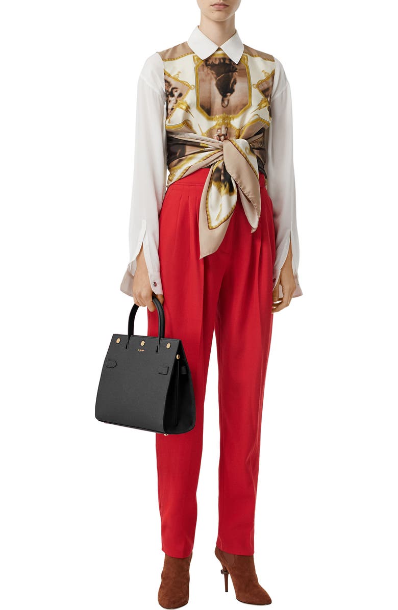 Burberry Small Title Leather Bag, Alternate, color,