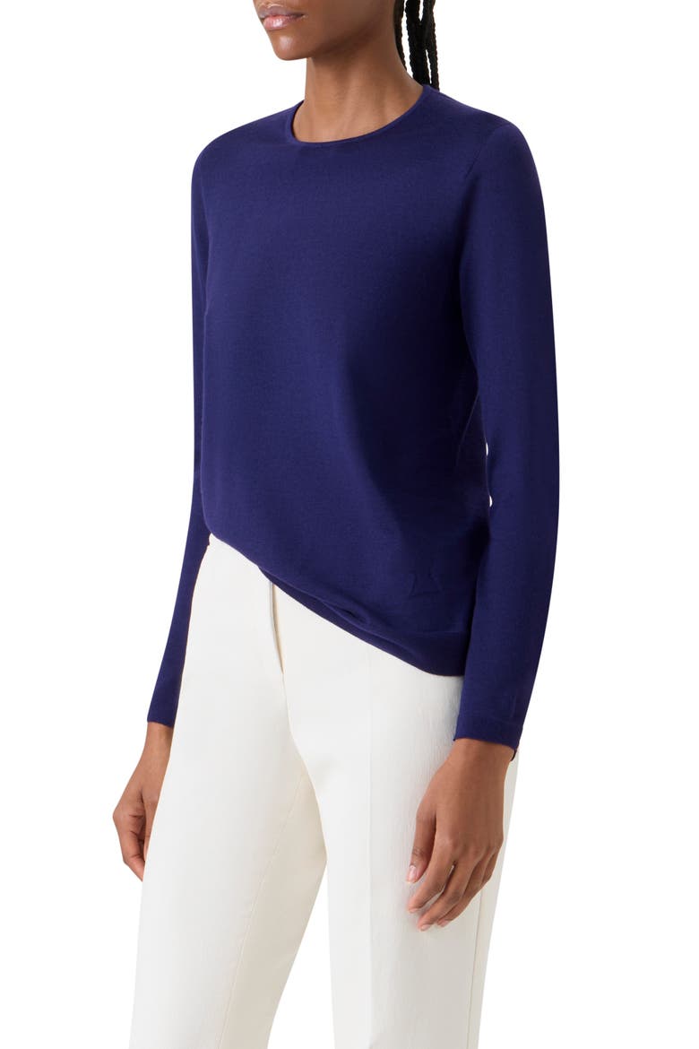 Fine Cashmere & Silk Sweater, Alternate, color, DARK PURPLE