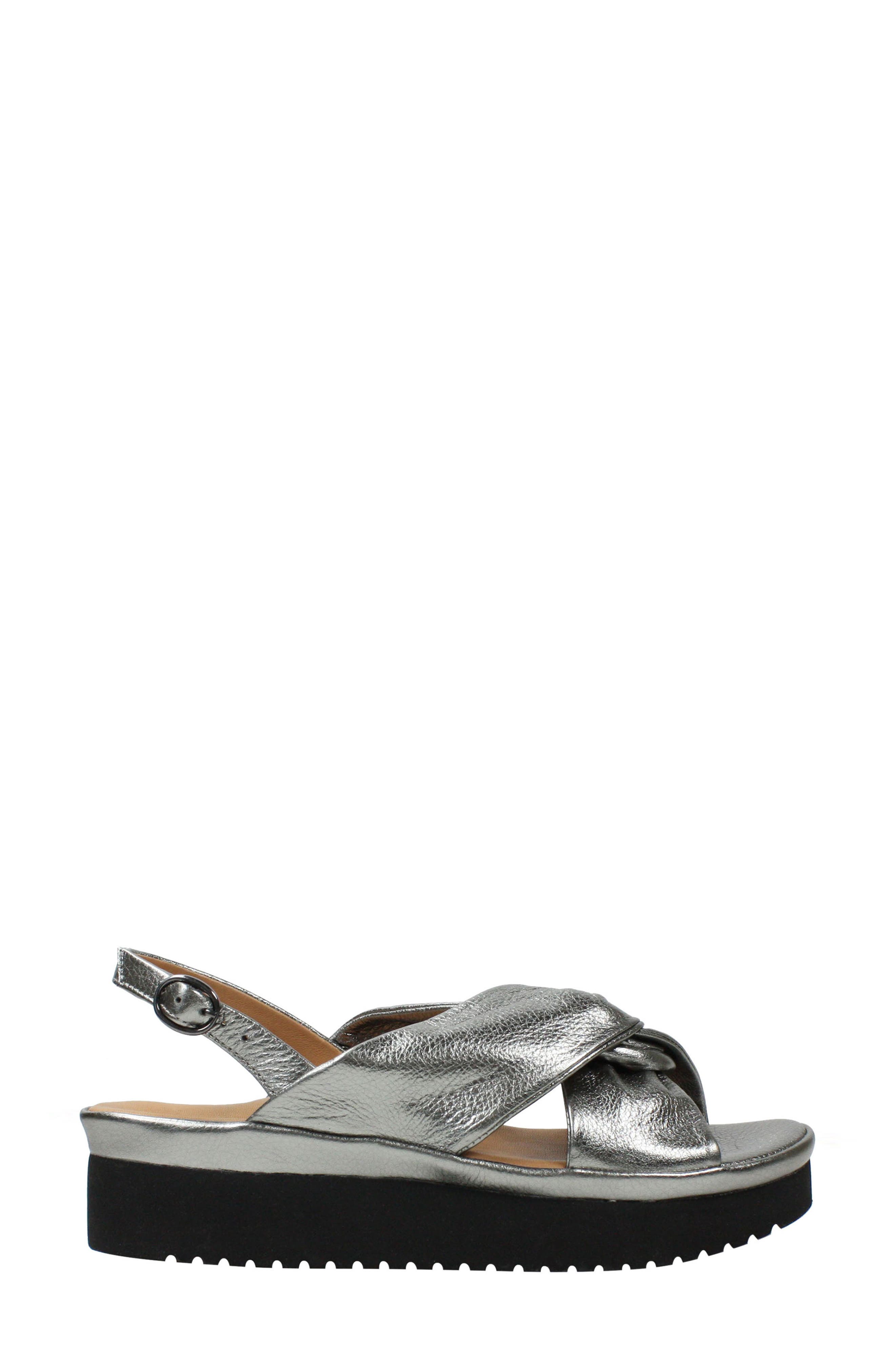 L'Amour de Pieds Amiens Slingback Platform Sandal, Alternate, color, ANTHRACITE LEATHER