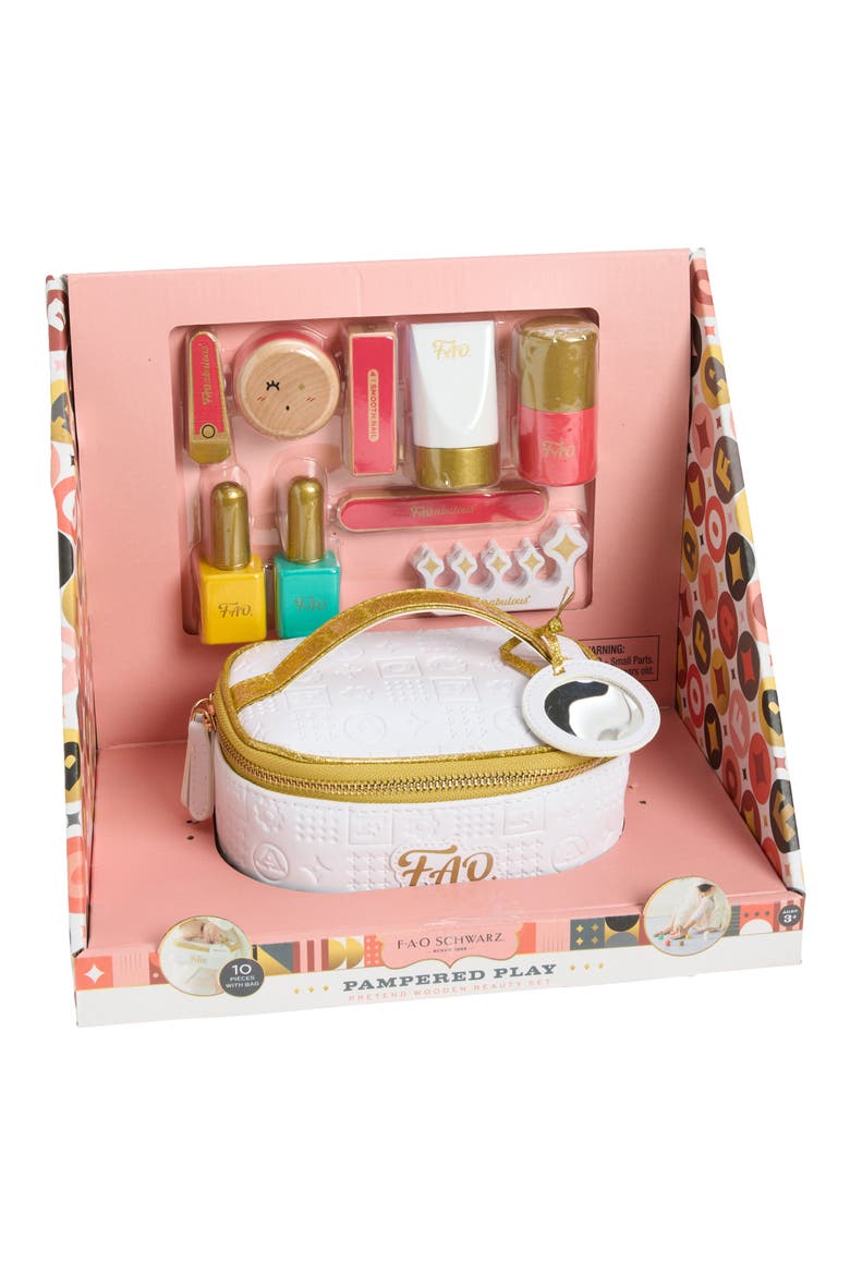 Toy Wood Beauty Bag, Alternate, color, WHITE MULTI