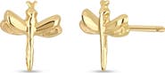 Bony Levy 14K Yellow Gold Dragonfly Stud Earrings