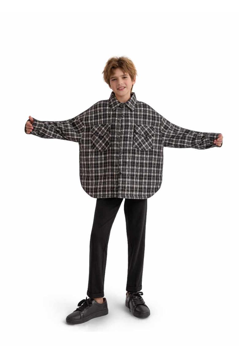 Plaid Flannel Shirt, Alternate, color, Grey