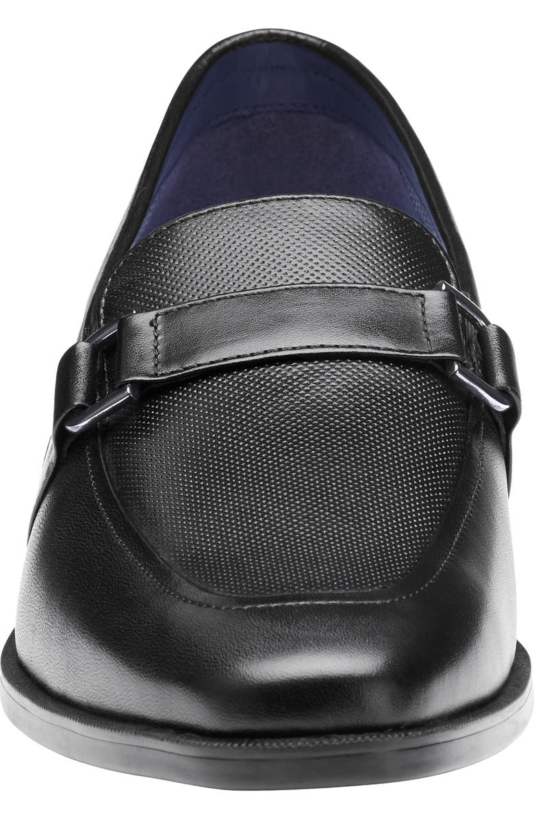 Johnston & Murphy Gibbons Embossed Bit Loafer, Alternate, color, Black Full Grain
