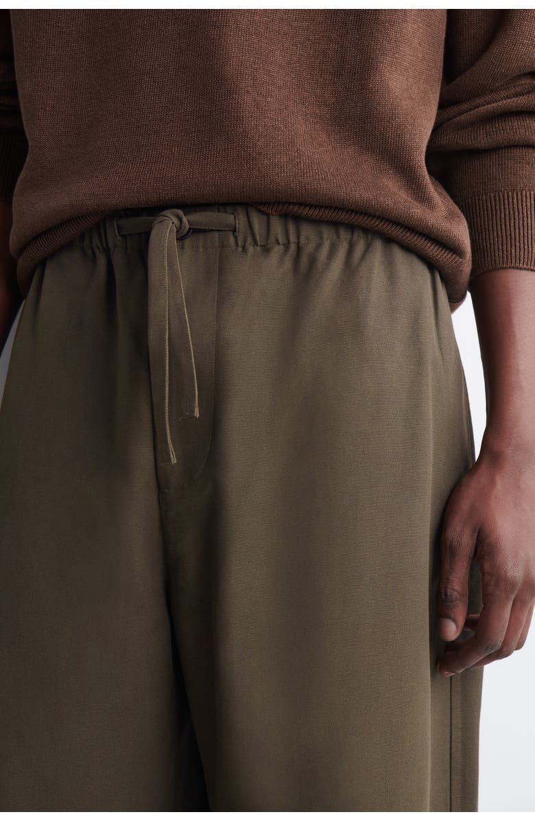 COS Barrel-Leg Drawstring Pants, Alternate, color, Brown