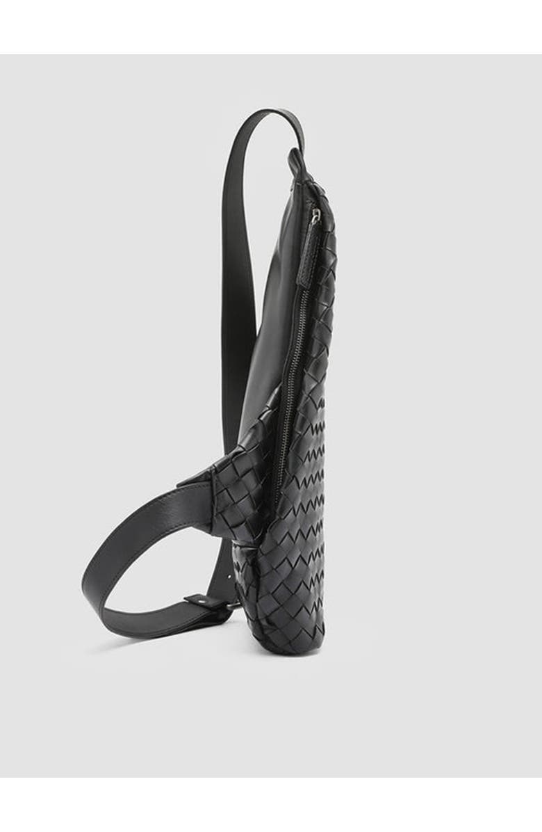 Officine Creative Armor 05 Woven Clutch, Alternate, color, Black