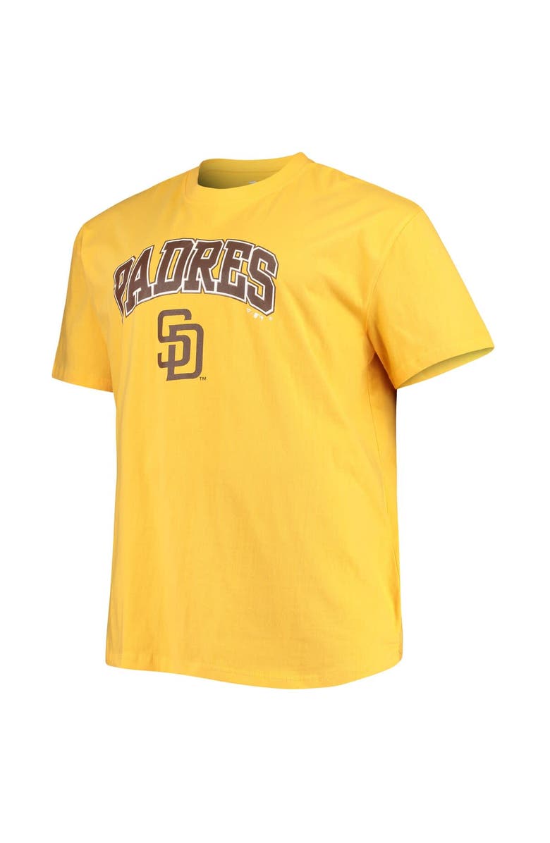PROFILE Men's Gold San Diego Padres Big & Tall Secondary Logo T-Shirt, Alternate, color, Gold