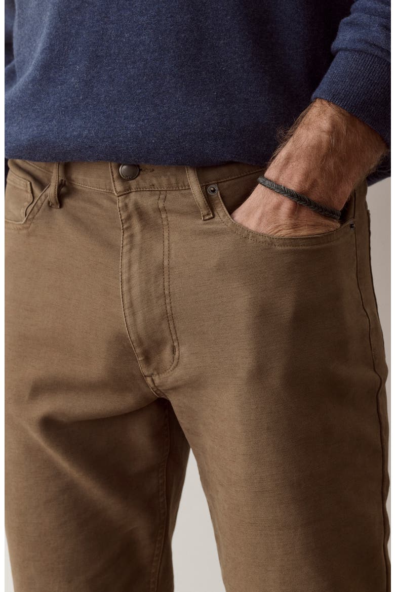 5-Pocket Flex Terry Slim Fit Pants, Alternate, color, DAISY BROWN