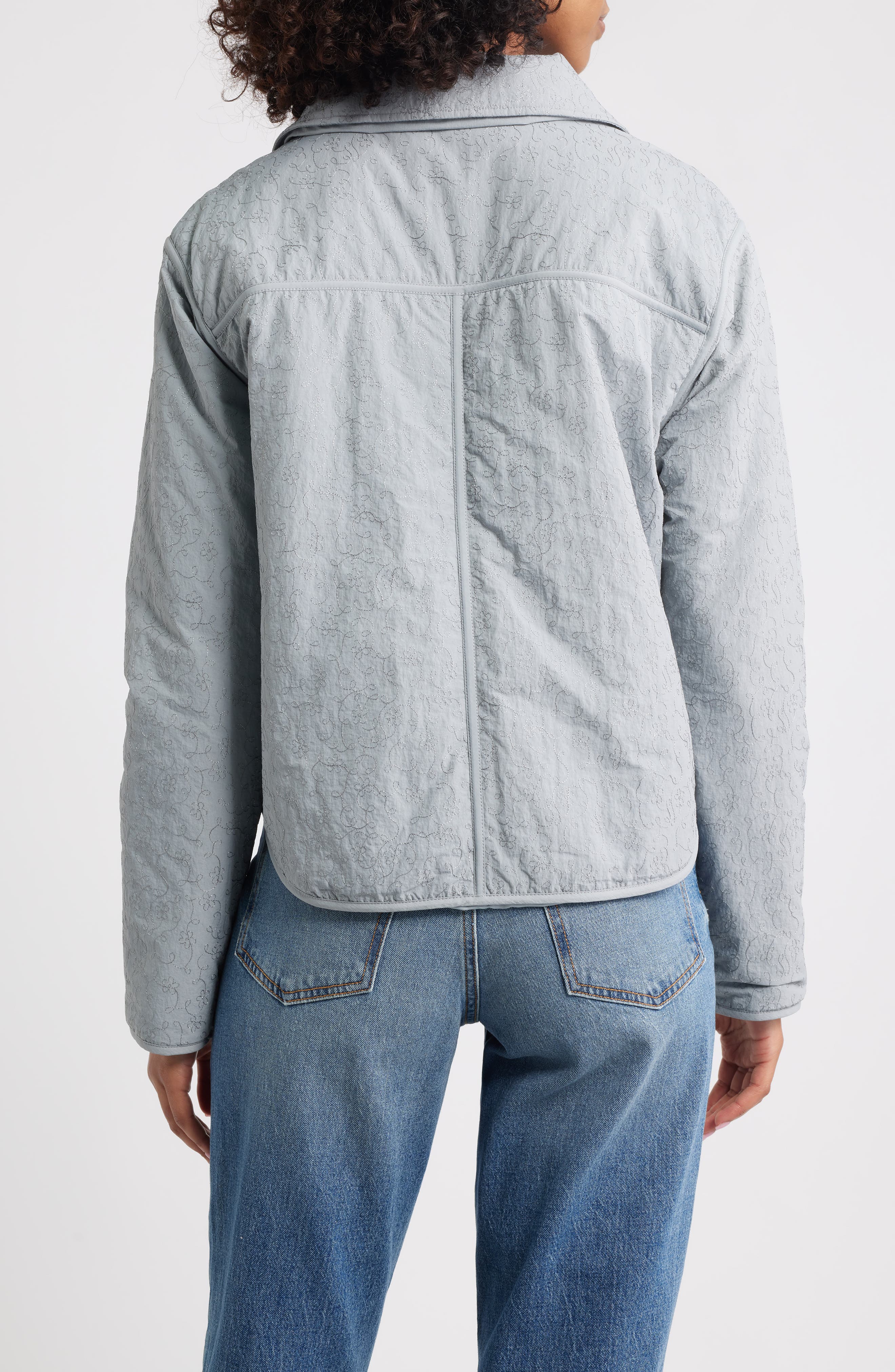Floral Puffer Shirt Jacket - image 2