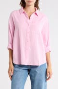 Abound Relaxed Long Sleeve Cotton Gauze Shirt