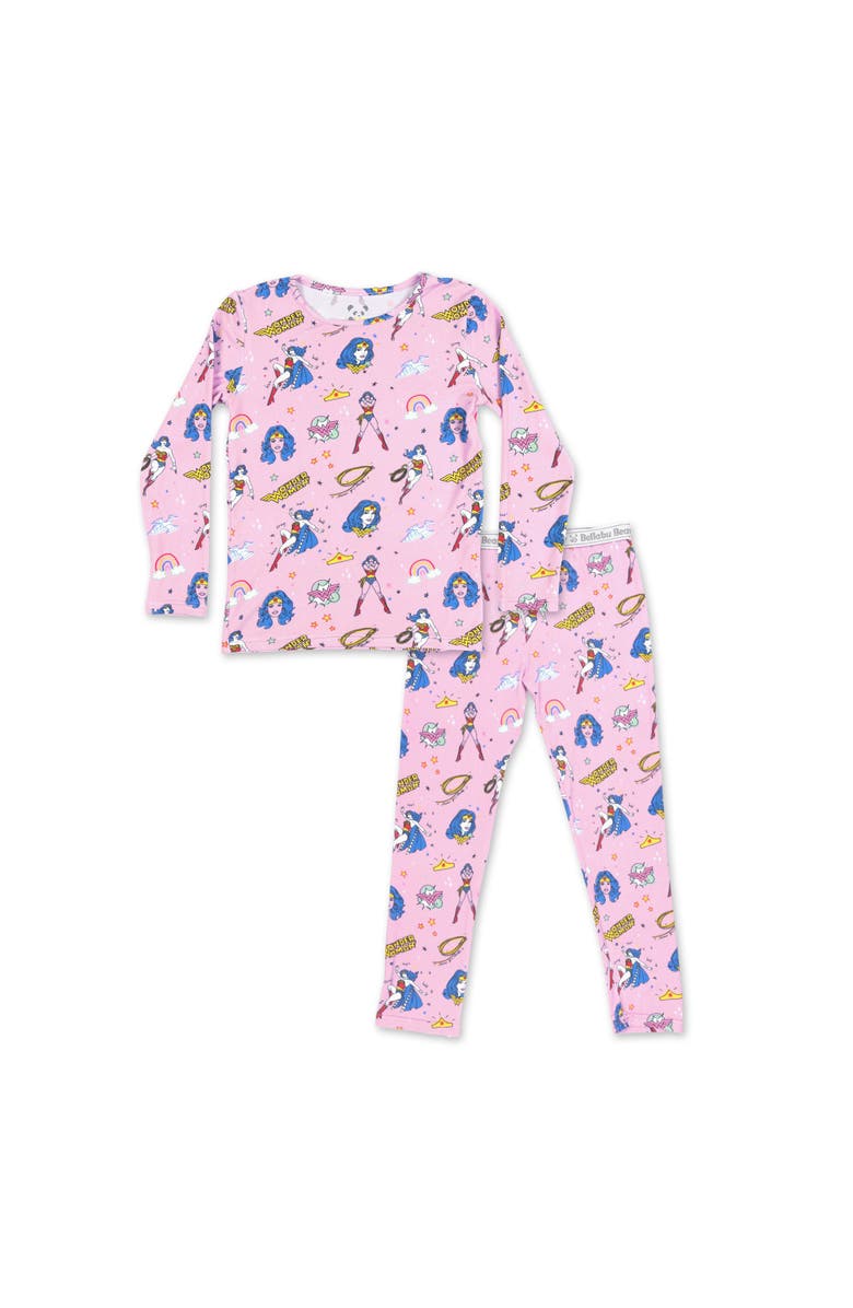 Bellabu Bear Kids' Wonder Woman Set of 2 Piece Pajamas, Main, color, Wonder Woman
