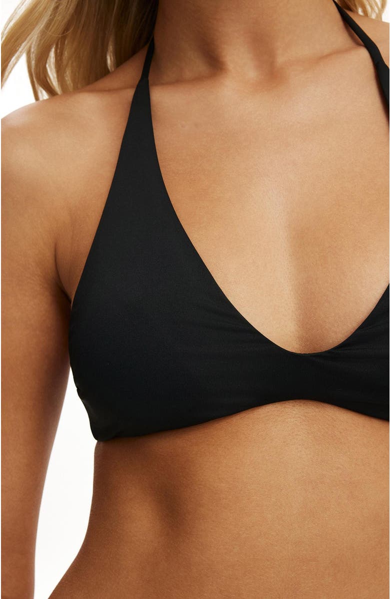 Body Women's Scoop Neck Halter Bikini Top, Alternate, color, Black