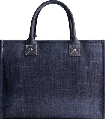 Buddha Pocket Denim Tote Bag