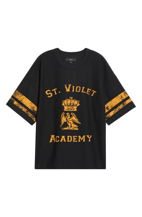 St. Violet Stripes Textured T-Shirt