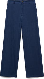 MANGO High Waist Flowy Jeans