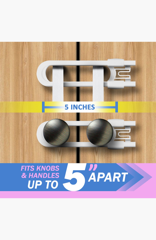 Jool Baby Sliding Cabinet Locks In White 8 Pack