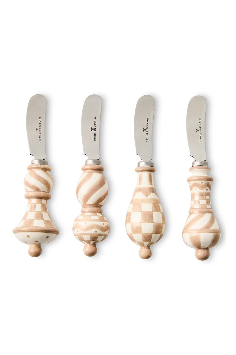Mocha Check Party Spreader Set, Main, color, MOCHA
