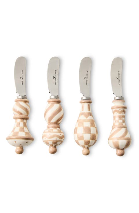 Mocha Check Party Spreader Set