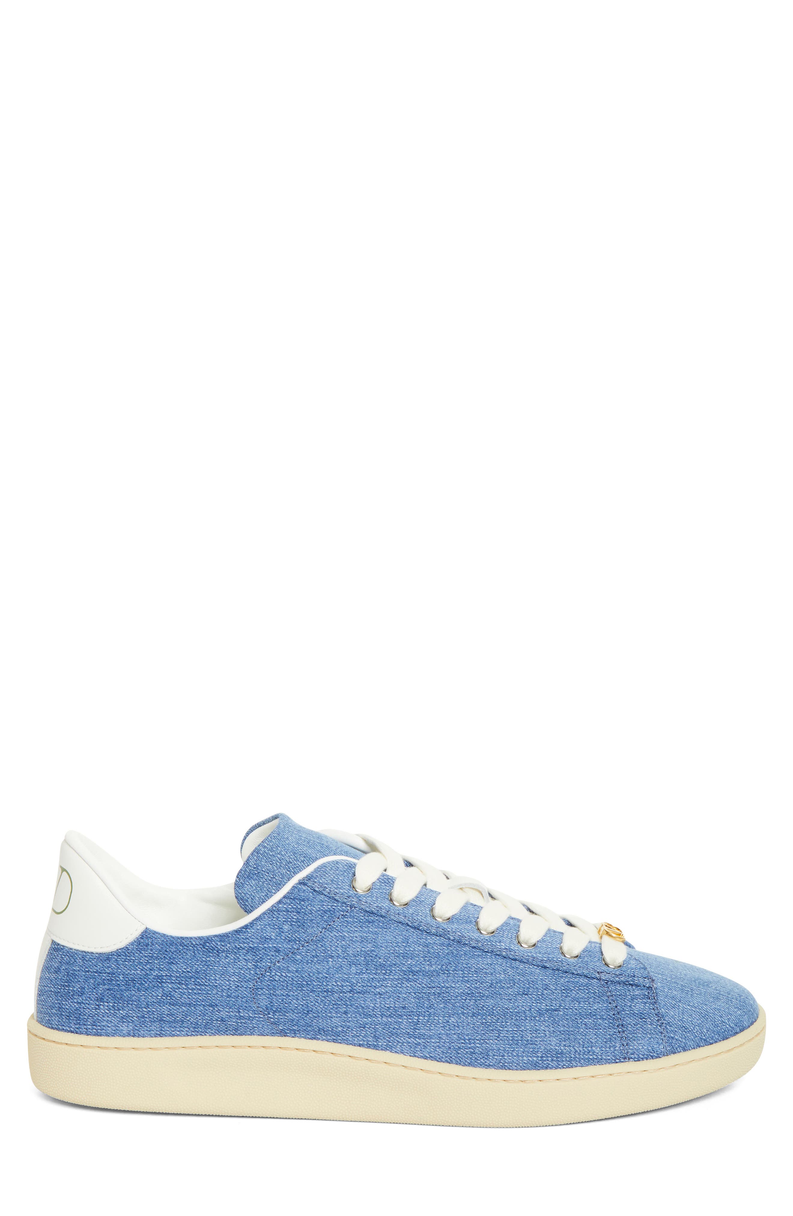 Valentino Garavani Royco Denim Low Top Sneaker, Alternate, color, Blue Multi