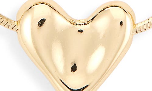 Nordstrom Set Of 2 Bead Chain & Puffy Heart Pendant Necklaces In Gold