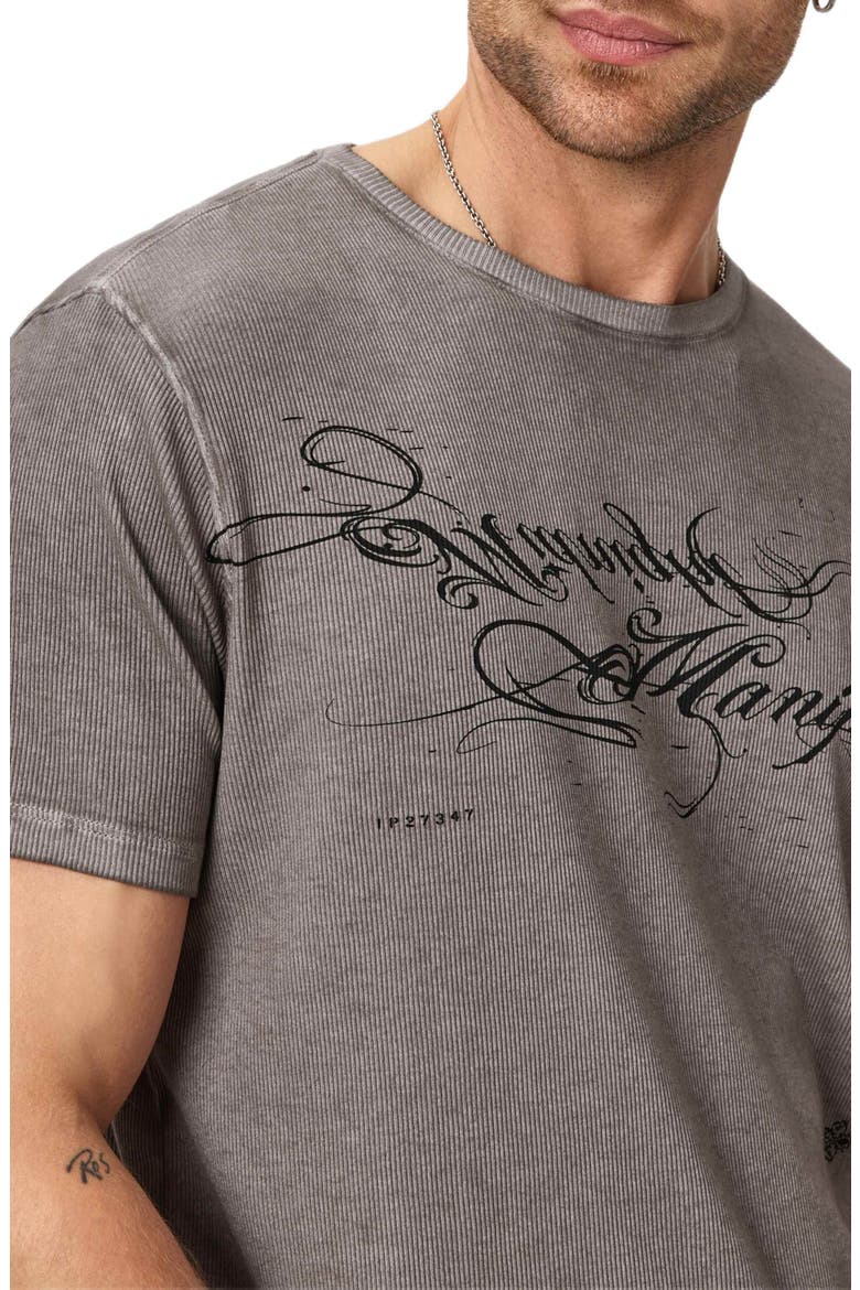 Cotton Blend Rib Graphic T-Shirt, Alternate, color, COAL