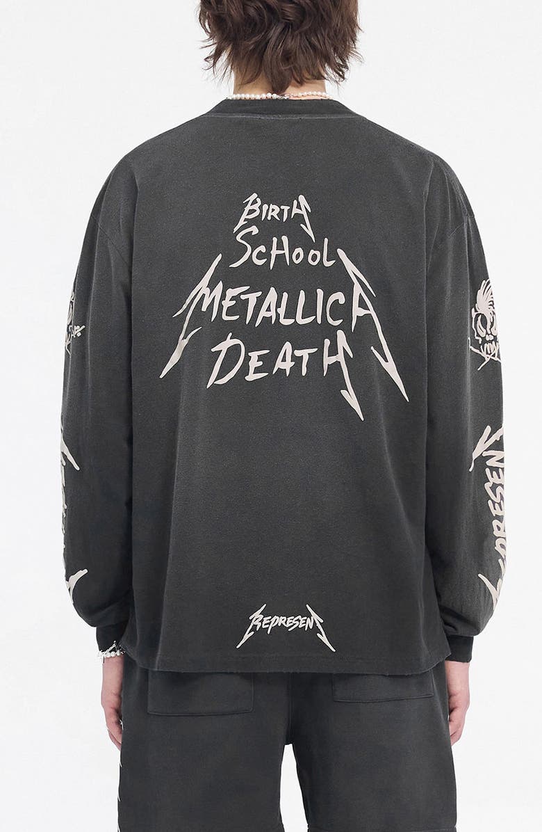 Represent Metallica Garage Inc. Long Sleeve Cotton & Hemp Graphic T-Shirt, Alternate, color,