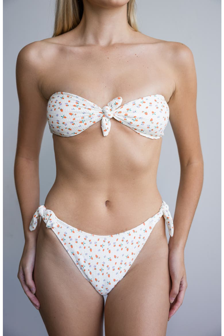 Bunny Knotted Bandeau Bikini Top, Main, color, Shortcake