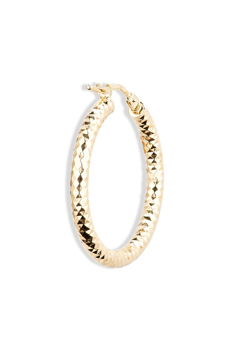 14K Gold Diamond Cut Hoop Earrings (Nordstrom Exclusive), Alternate, color, 14K YELLOW GOLD