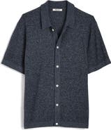Madewell Marled Cotton Button-Up Sweater Polo