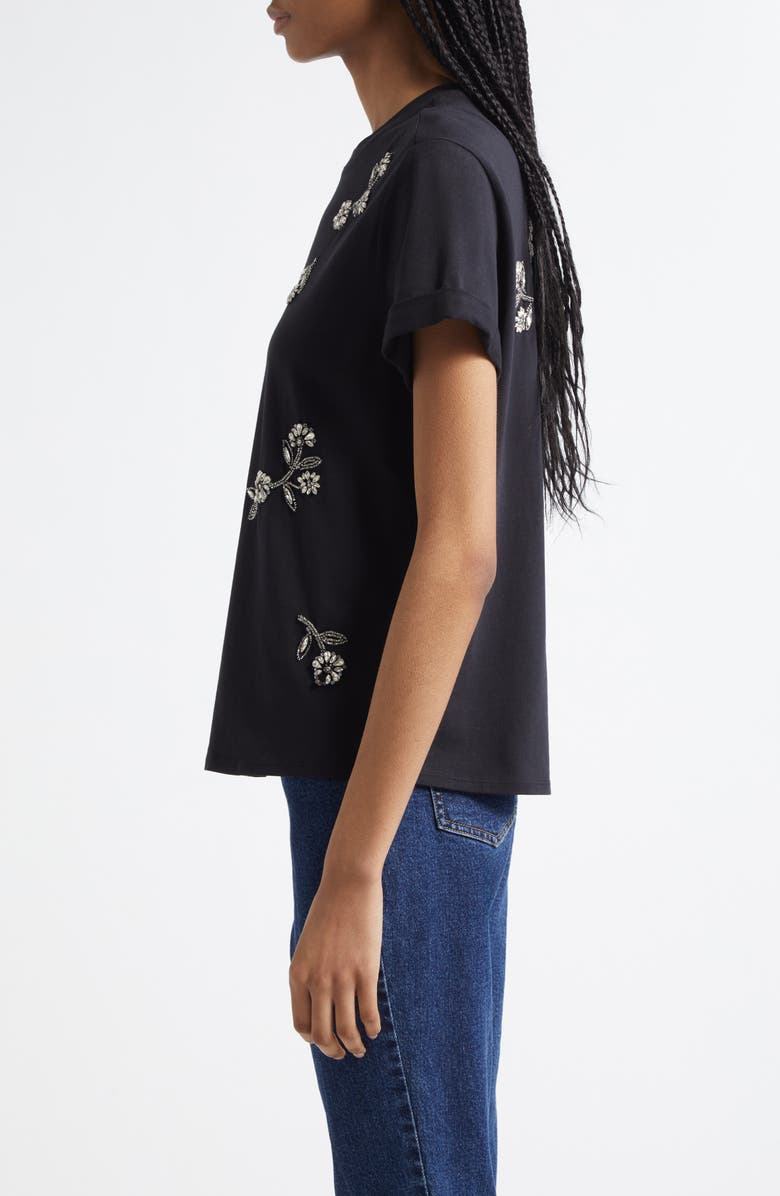 Cinq à Sept Rhinestone Vines T-Shirt, Alternate, color, 