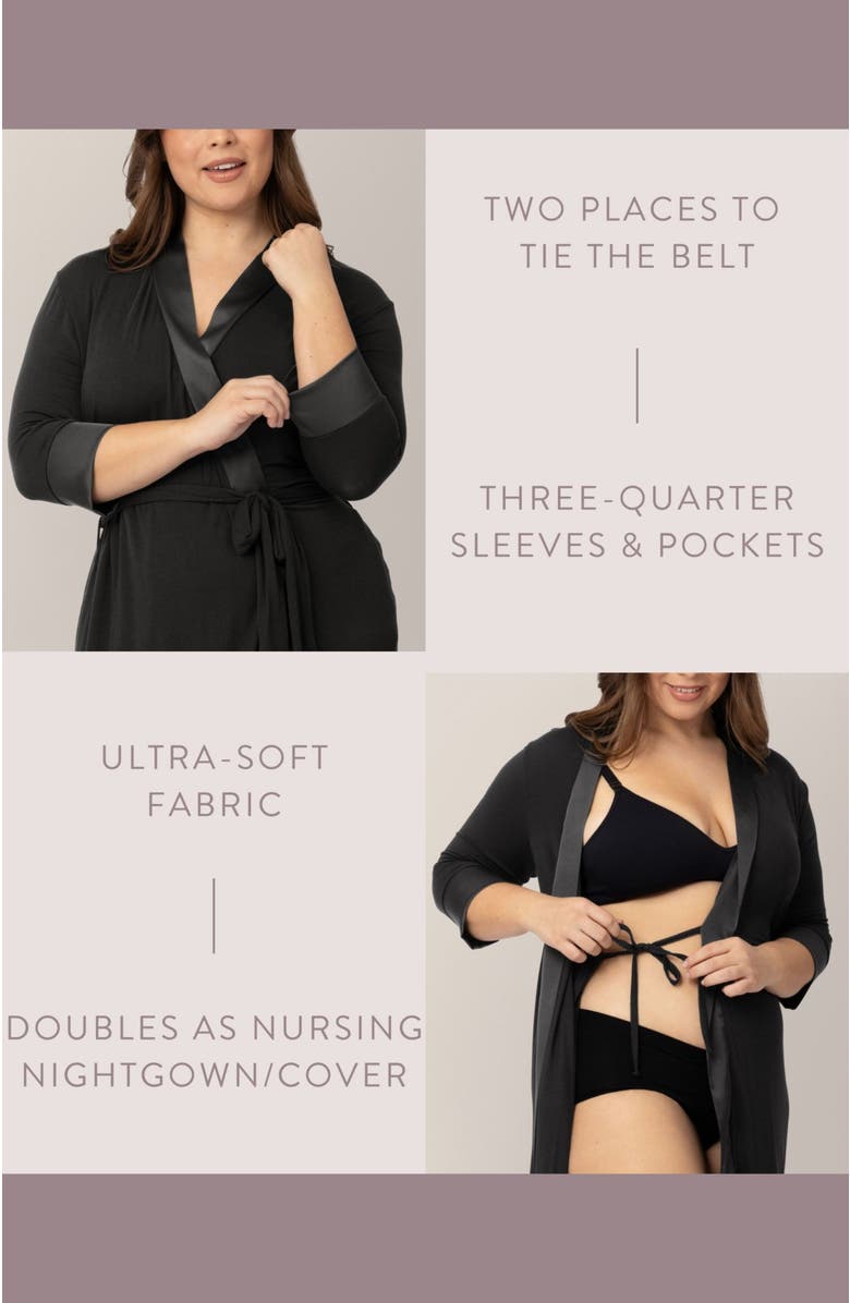 Kindred Bravely Emmaline Robe, Alternate, color, Black