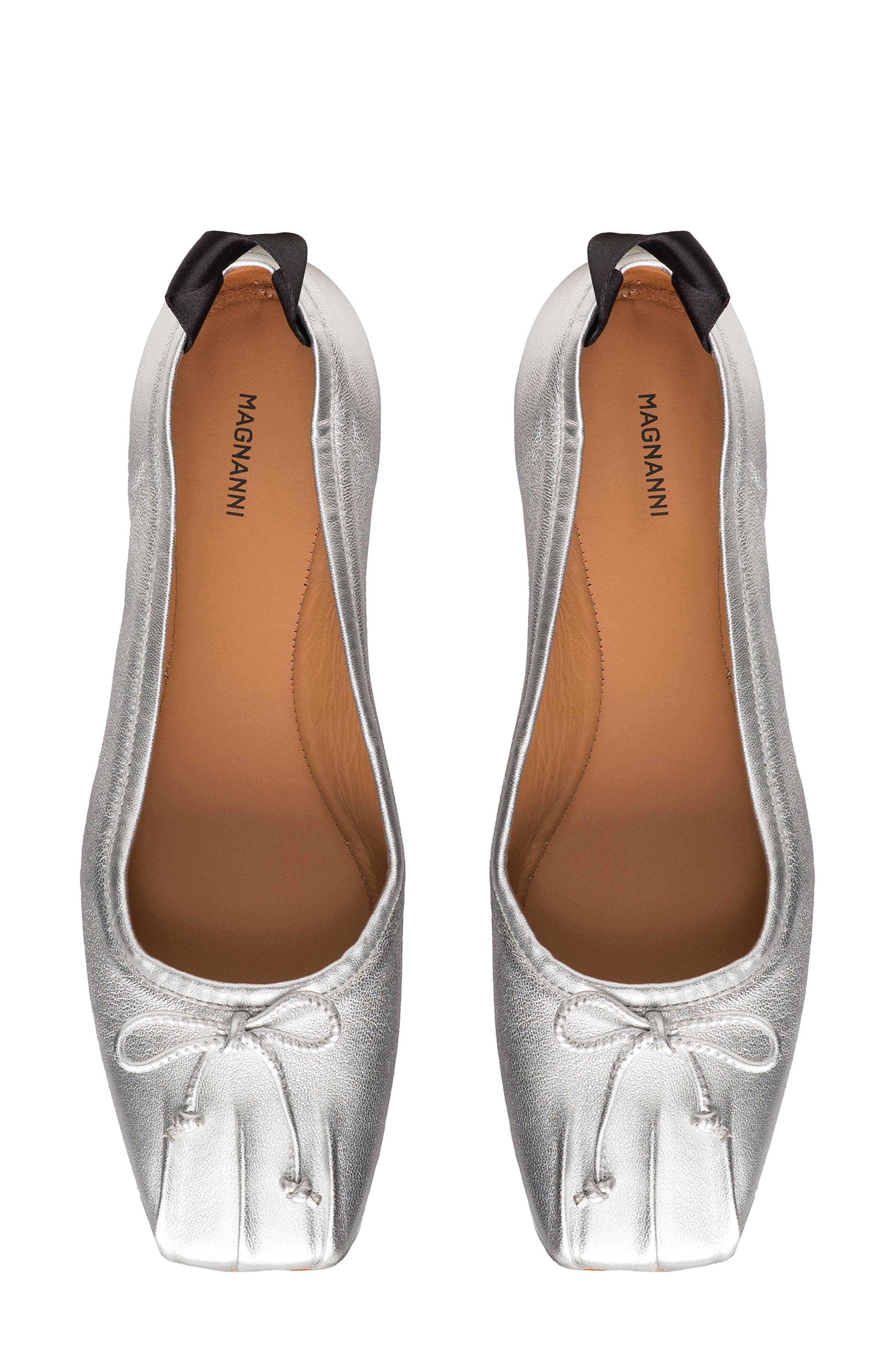 Avilia Bow Ballet Flat, Alternate, color, SILVER