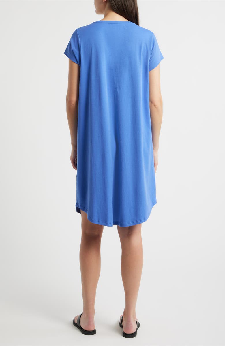 Eileen Fisher Henley Organic Cotton Dress, Alternate, color, Blue Star