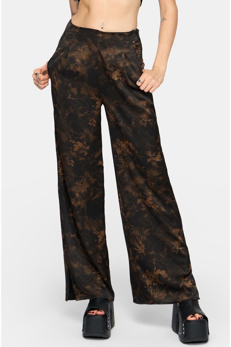 Gallo Wide Leg Split Trouser, Main, color, Black
