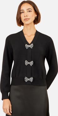 Yumi Sparkle Bow Cardigan