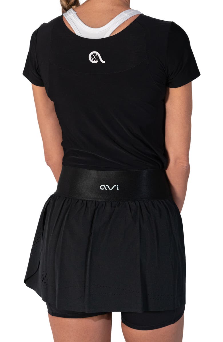 AVI Cross-Court Pickleball Skirt, Alternate, color, Black Beauty