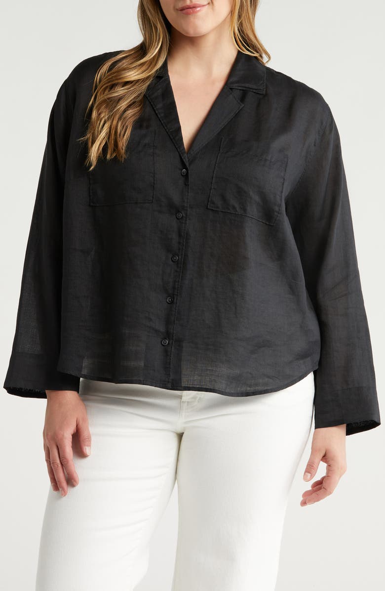 Madewell Resort Long Sleeve Ramie Shirt, Main, color,