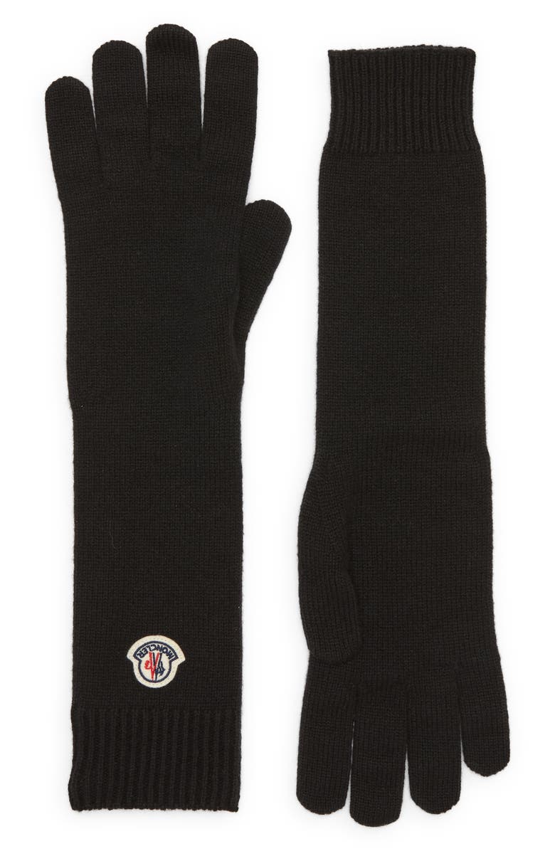 Moncler Wool & Cashmere Knit Long Gloves, Main, color, 