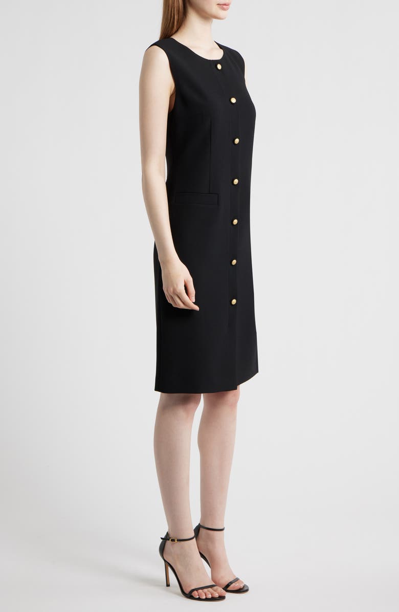 KOBI HALPERIN Briel Sleeveless Crepe Sheath Dress, Alternate, color, Black