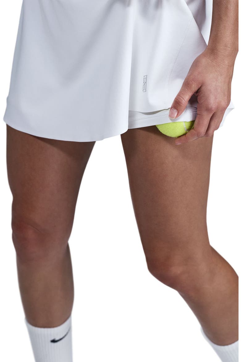 Court Ace Advantage Dri-FIT High Waist Tennis Skirt, Alternate, color, 100 WHITE/WHITE