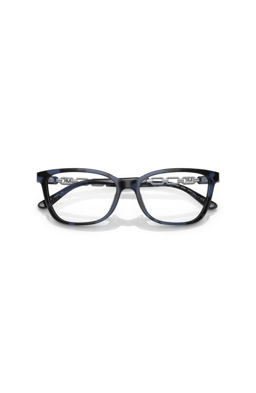 Michael Kors 54mm Rectangle Optical Glasses In Blue