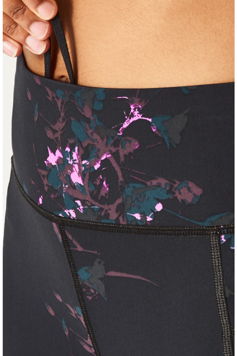 Zero Gravity Print Ankle Leggings, Alternate, color, BLACK DAISY PRINT