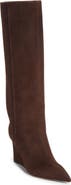 Jimmy Choo Blake Pointed Toe Knee High Wedge Boot
