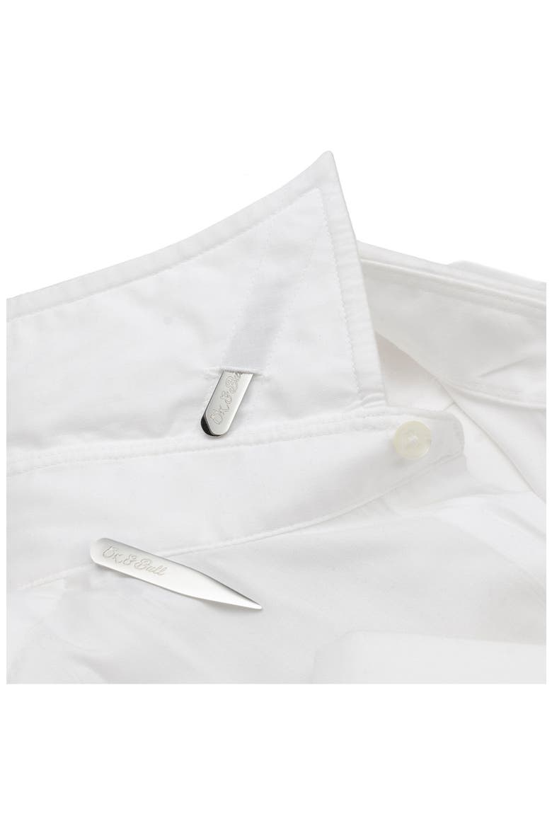 Set of 2 Short Stainless Steel Collar Stays, Alternate, color, SILVER