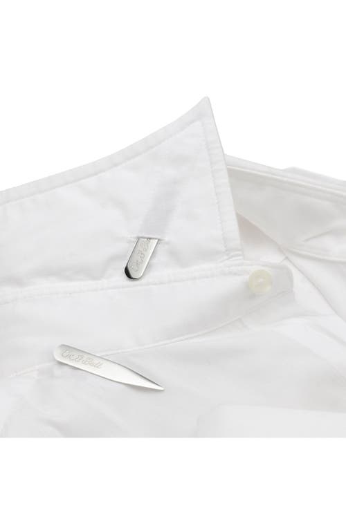 Cufflinks, Inc . Set Of 2 Short Stainless Steel Collar Stays In Silver