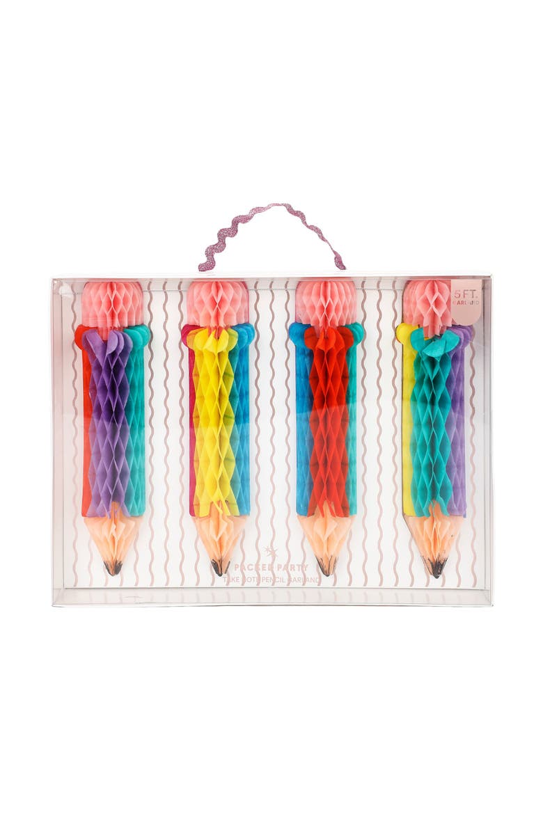 Pencil Garland Party Decor, Alternate, color, Multicolor