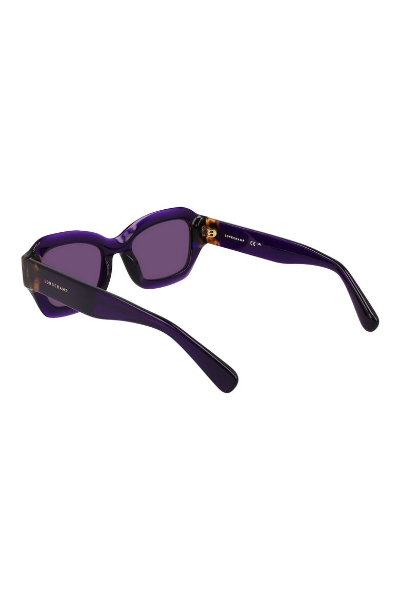 Heritage 50mm Cat Eye Sunglasses, Alternate, color, PURPLE/ HAVANA