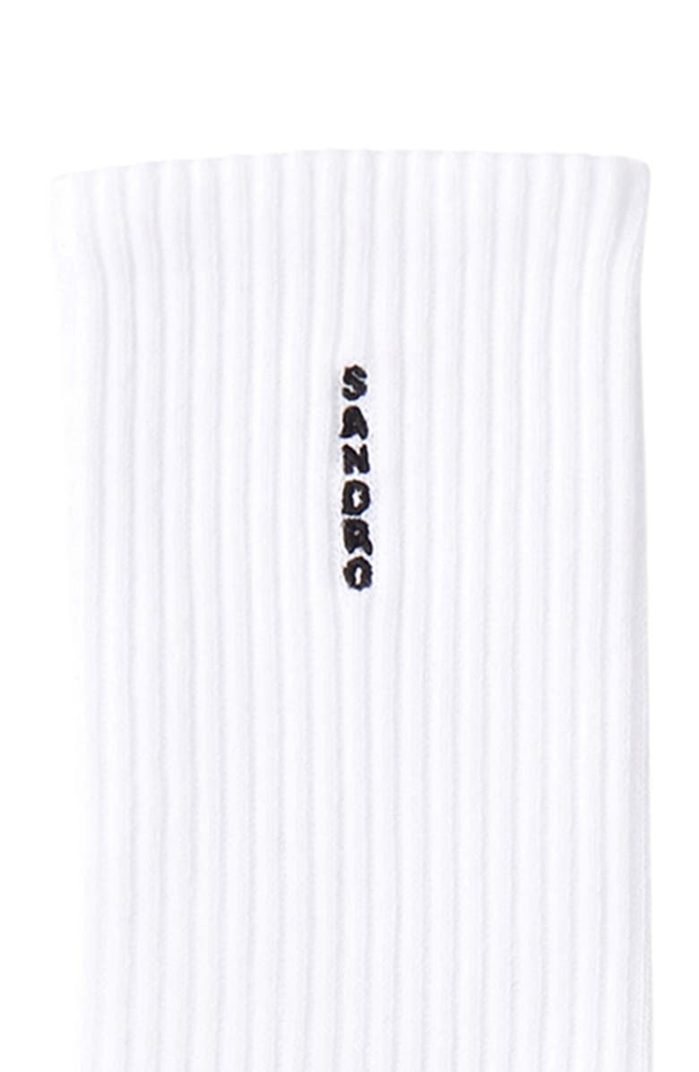 SANDRO Cotton socks, Alternate, color, White